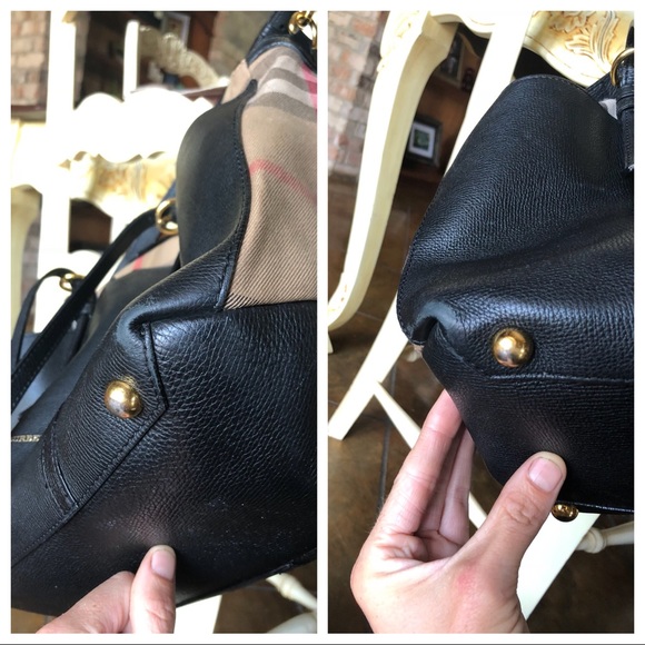 Burberry Mason Check baby bag leather canvas - Picture 4 of 8